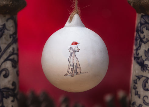 Weimaraner Ceramic Bauble
